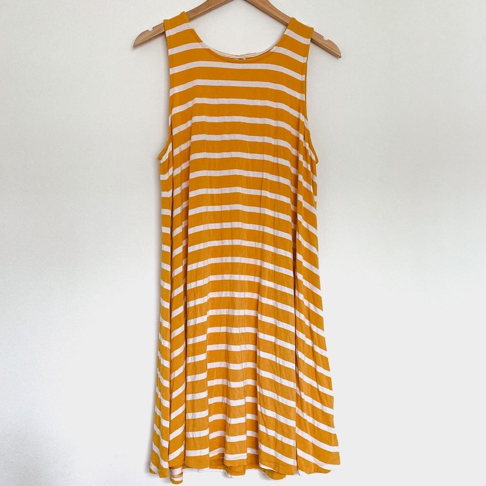 Old Navy size Large Yellow & White Stripe dress